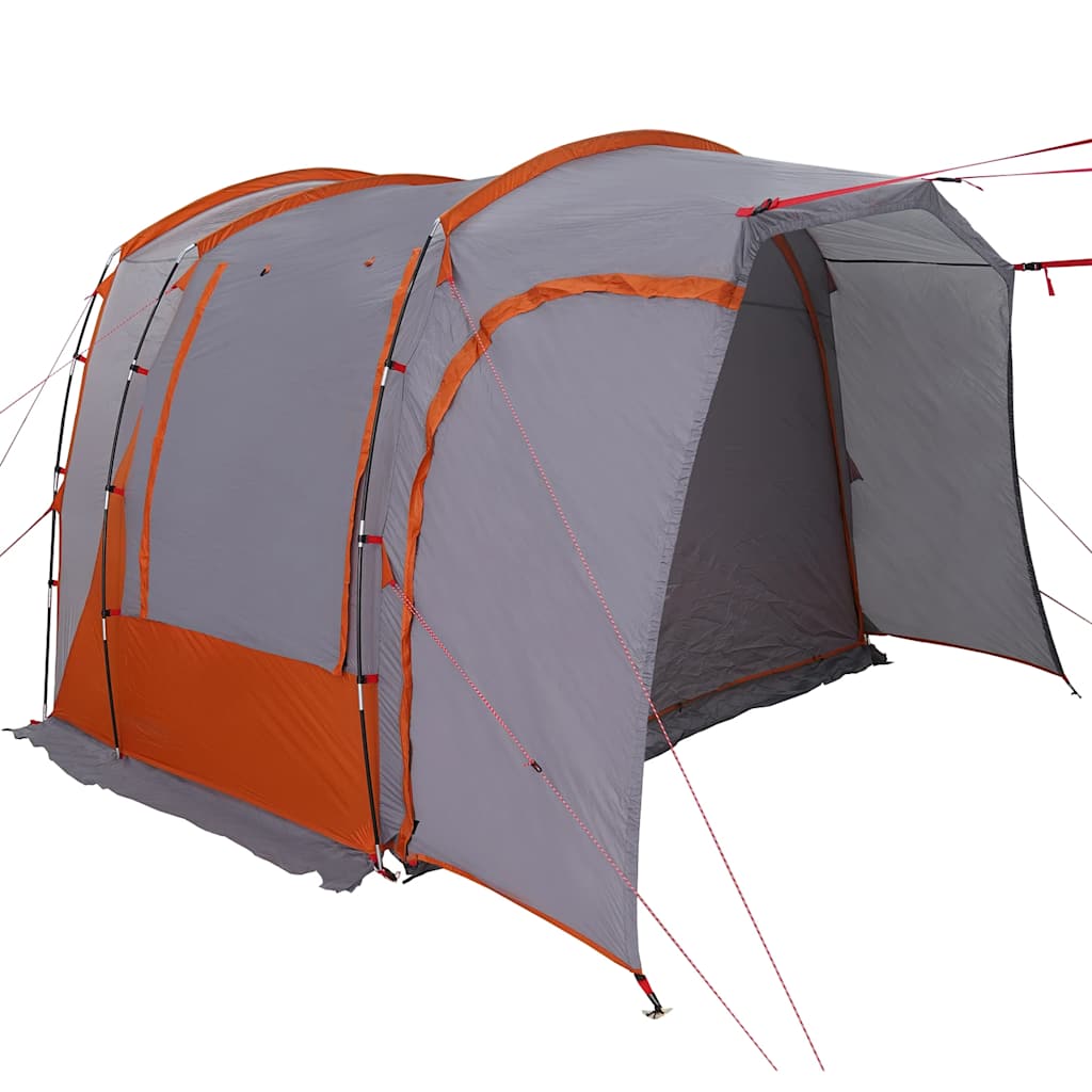 vidaXL Car Tent 4-Person Grey and Orange Waterproof