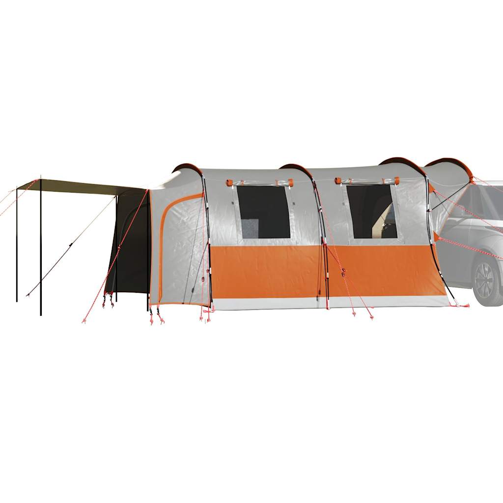 vidaXL Car Tent 4-Person Grey and Orange Waterproof