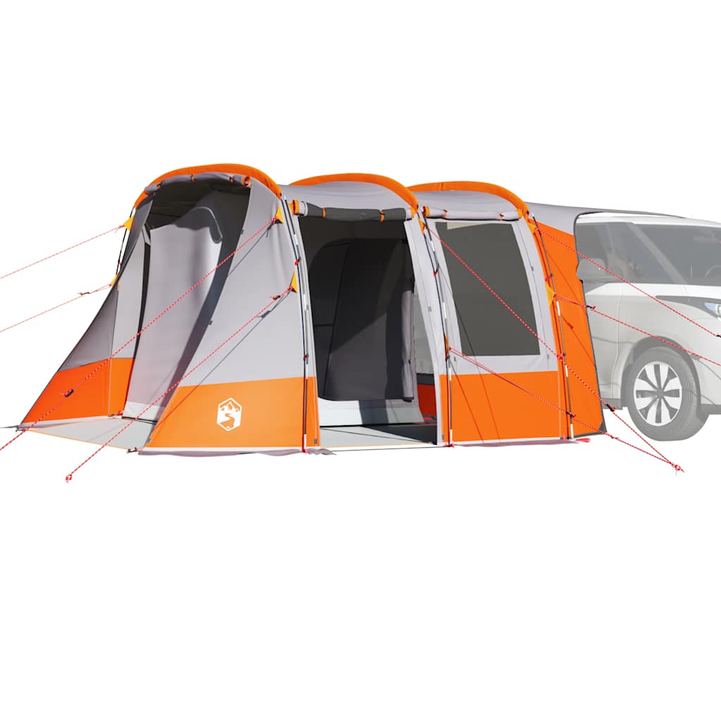 vidaXL Car Tent Grey and Orange Waterproof