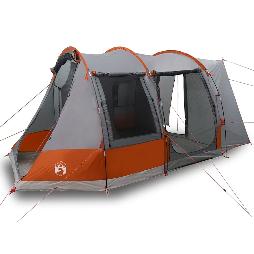 vidaXL Car Tent 2-Person Grey and Orange Waterproof