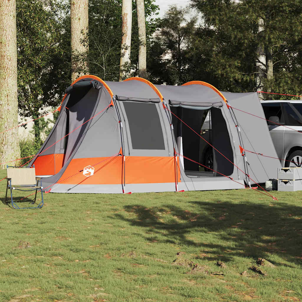 vidaXL Car Tent 2-Person Grey and Orange Waterproof