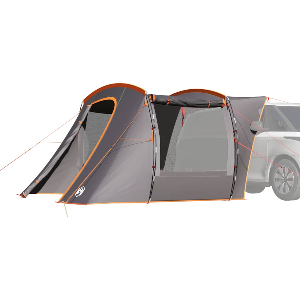 vidaXL Car Tent Grey and Orange Waterproof