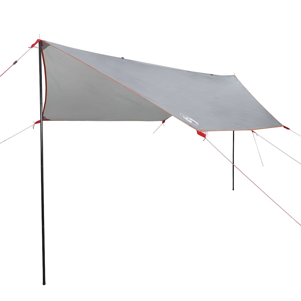 vidaXL Car Tent Grey and Orange Waterproof