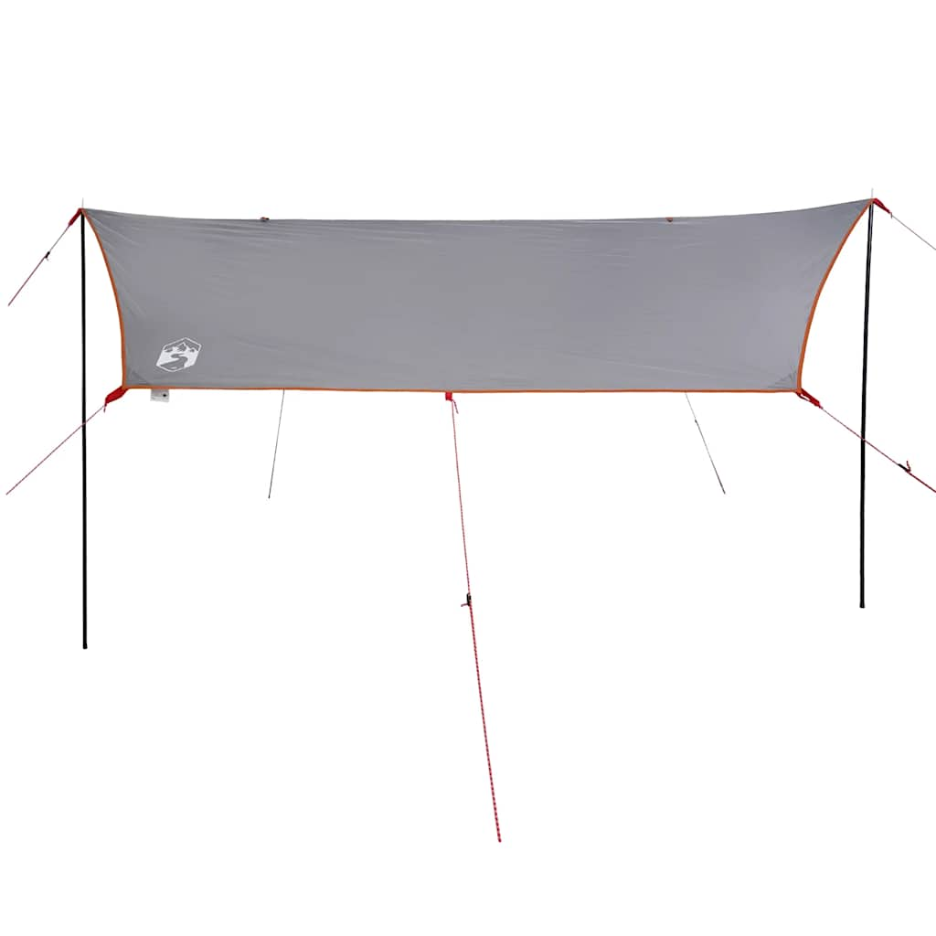 vidaXL Car Tent Grey and Orange Waterproof