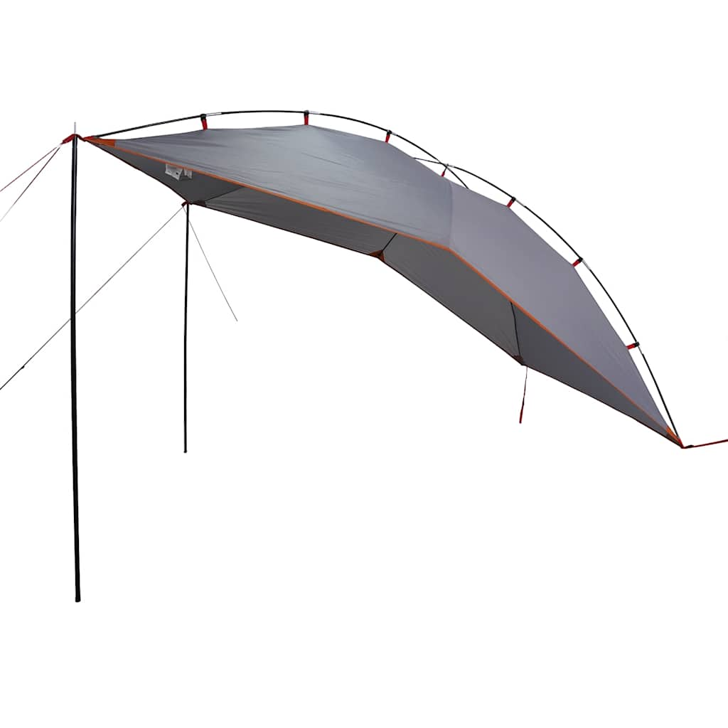 vidaXL Car Tent Grey and Orange Waterproof