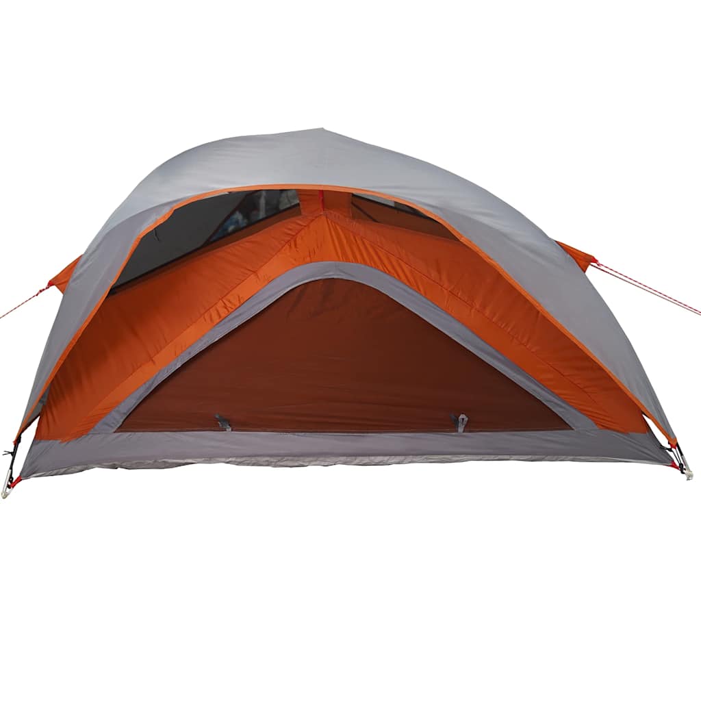 Camping Tent 1-Person Grey and Orange Waterproof