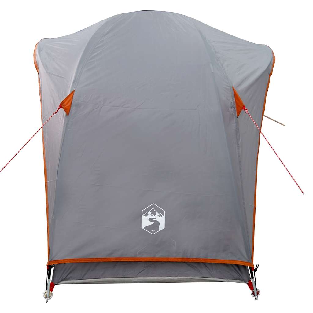 Camping Tent 1-Person Grey and Orange Waterproof