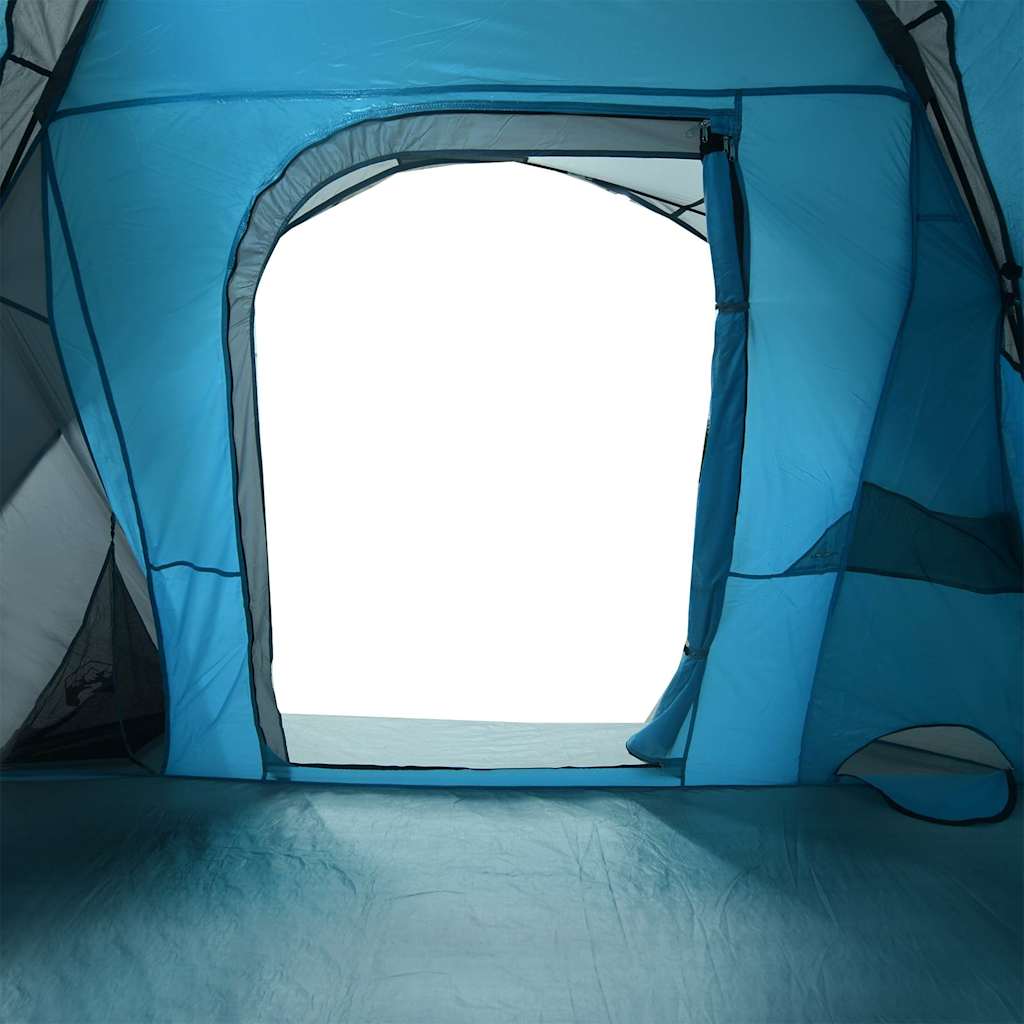 Camping Tent Cabin 4-Person Blue Waterproof