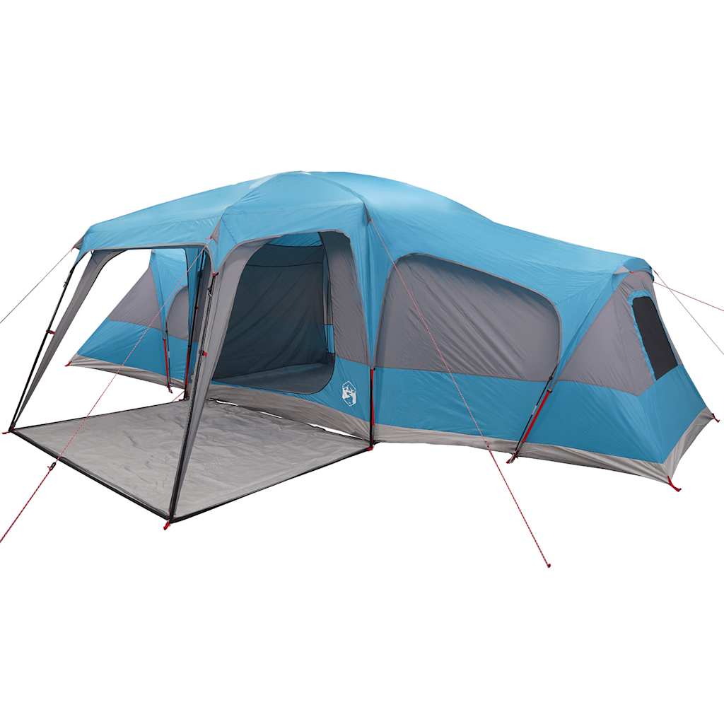Family Tent with Porch Dome 9-Person Blue Waterproof