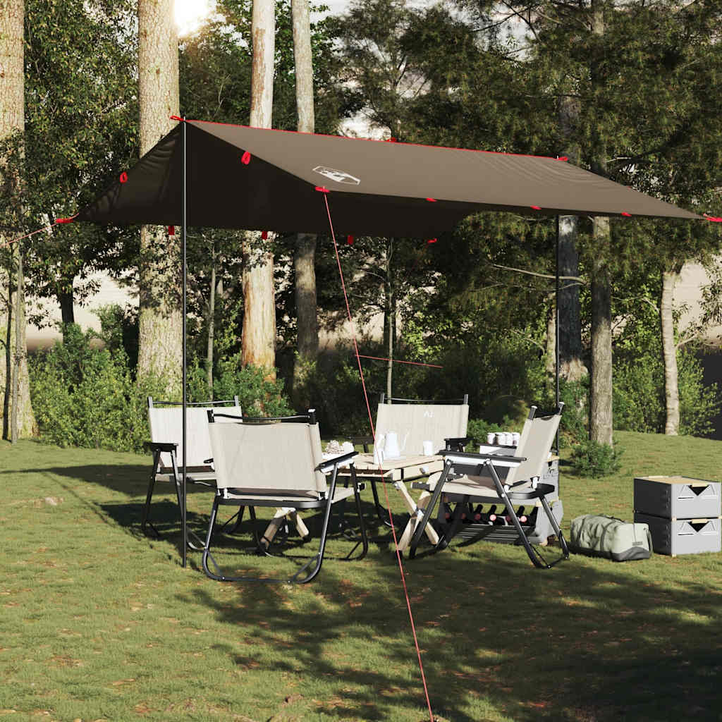 Camping Tarp Brown 306x306 cm Waterproof