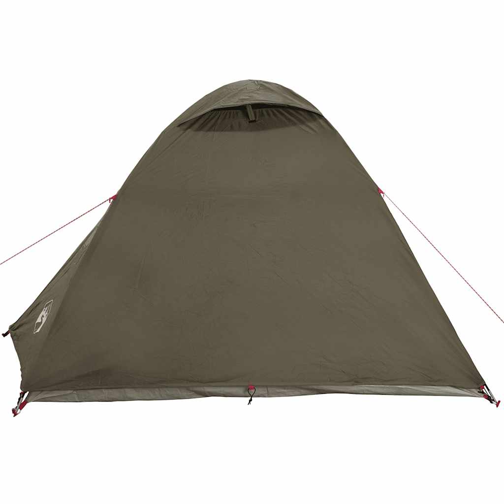 vidaXL Camping Tent Dome 4-Person Brown Waterproof