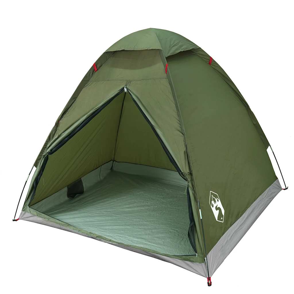 vidaXL Camping Tent Dome 2-Person Olive Green Waterproof