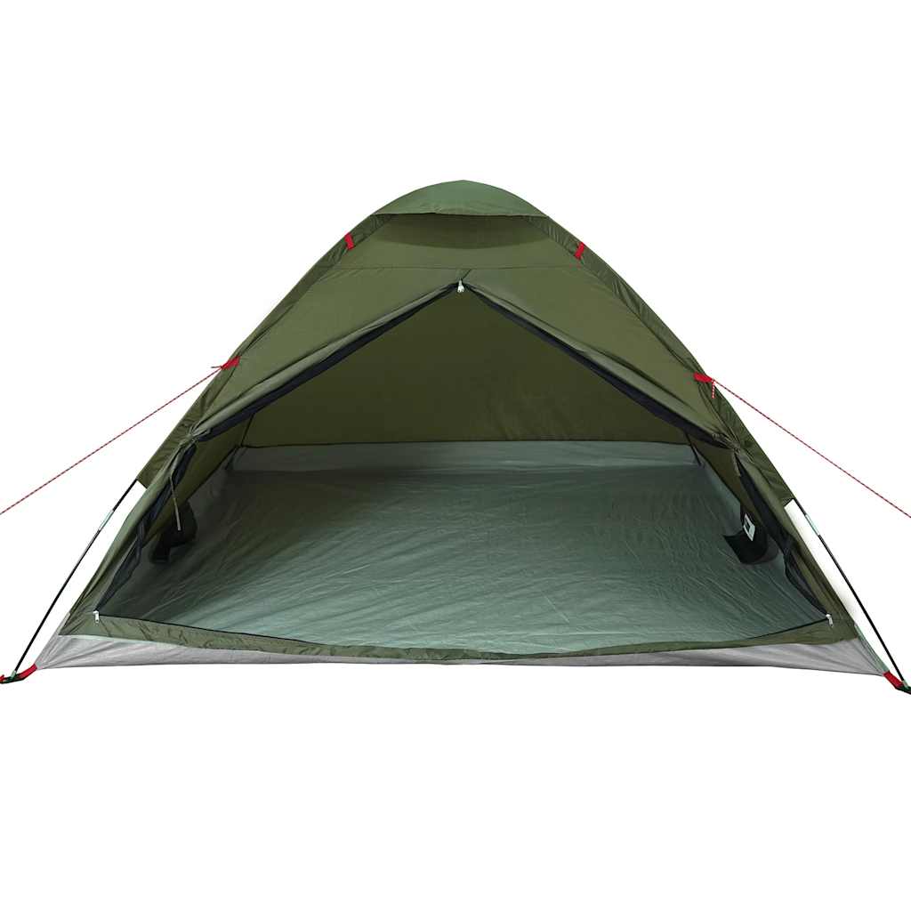 vidaXL Camping Tent Dome 4-Person Olive Green Waterproof