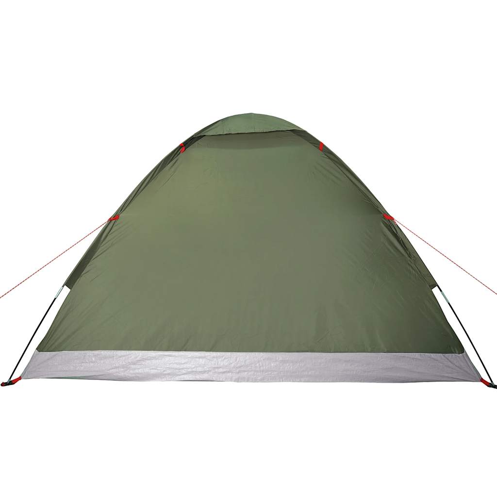 vidaXL Camping Tent Dome 4-Person Olive Green Waterproof