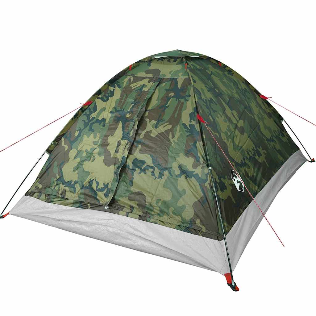 vidaXL Camping Tent Dome 4-Person Camouflage Waterproof