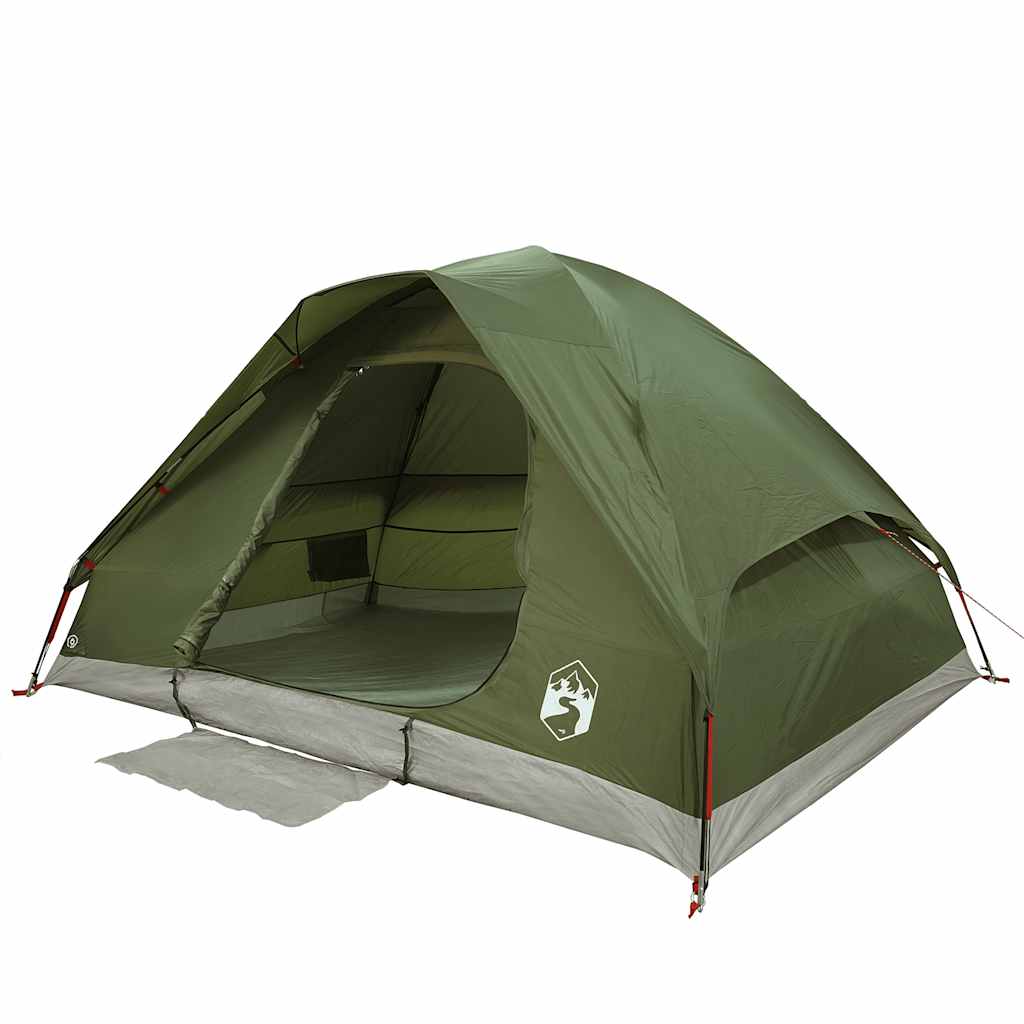 vidaXL Camping Tent Dome 2-Person Olive Green Waterproof