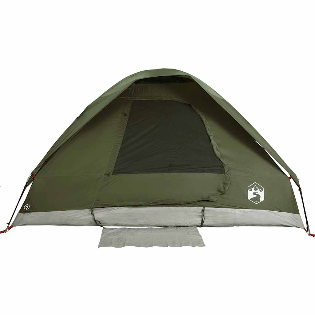 vidaXL Camping Tent Dome 2-Person Olive Green Waterproof