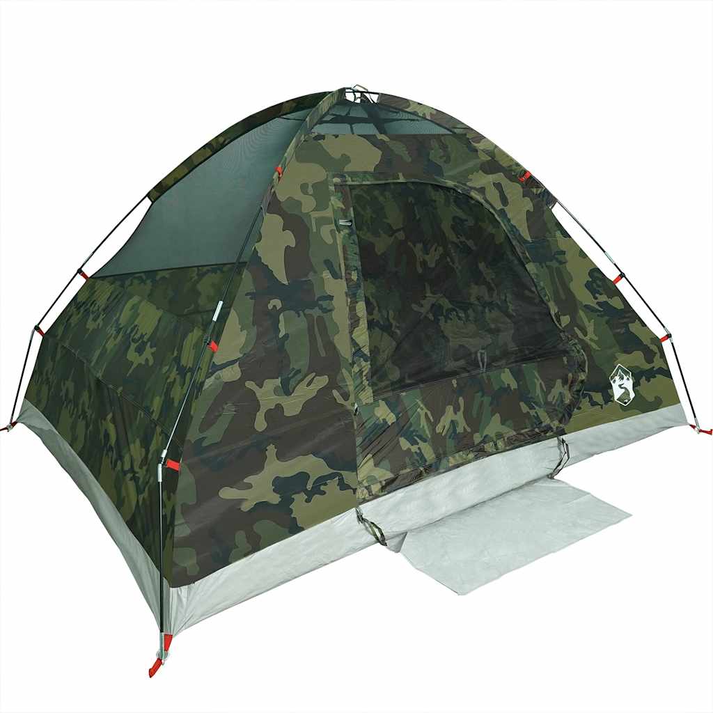 vidaXL Camping Tent Dome 2-Person Camouflage Waterproof