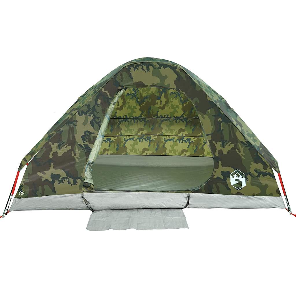 vidaXL Camping Tent Dome 2-Person Camouflage Waterproof