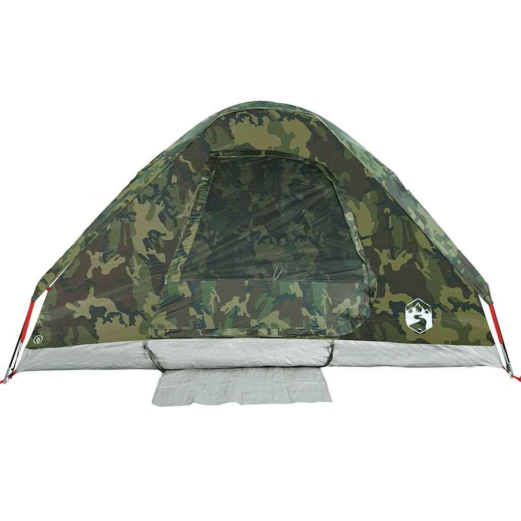 vidaXL Camping Tent Dome 2-Person Camouflage Waterproof