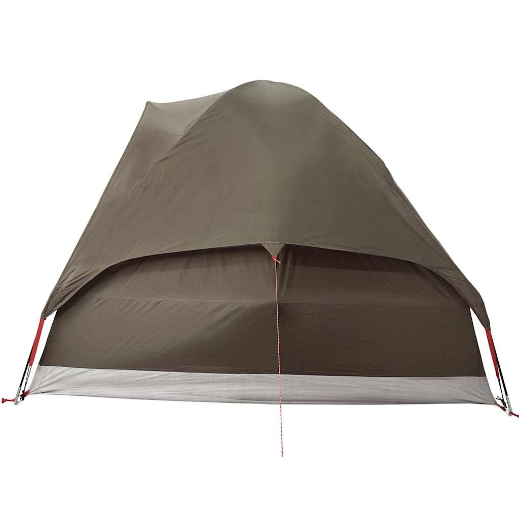 vidaXL Camping Tent Dome 4-Person Brown Waterproof