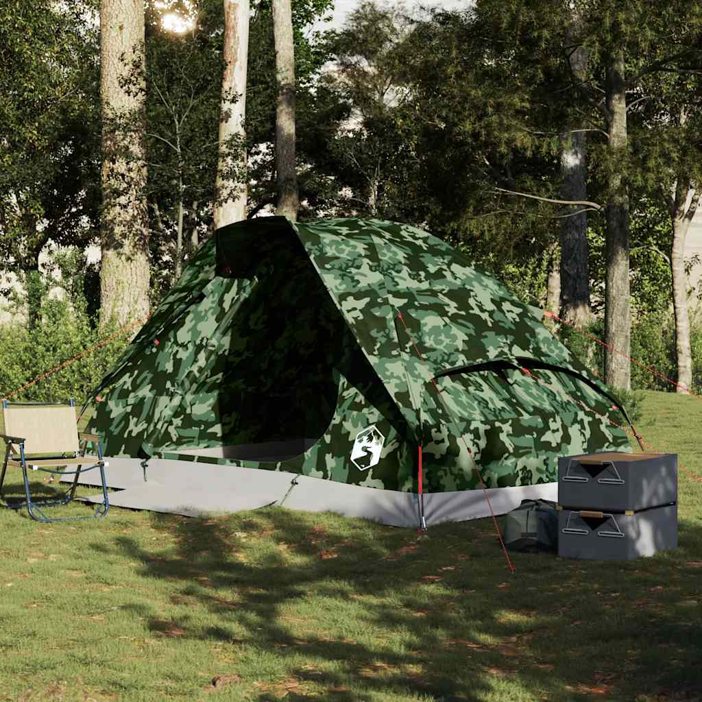 Camping Tent Dome 4-Person Camouflage Waterproof