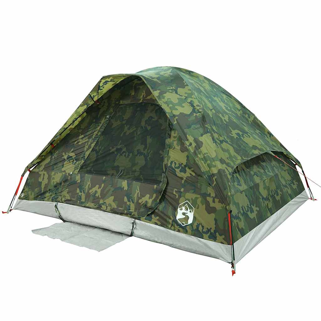 vidaXL Camping Tent Dome 4-Person Camouflage Waterproof