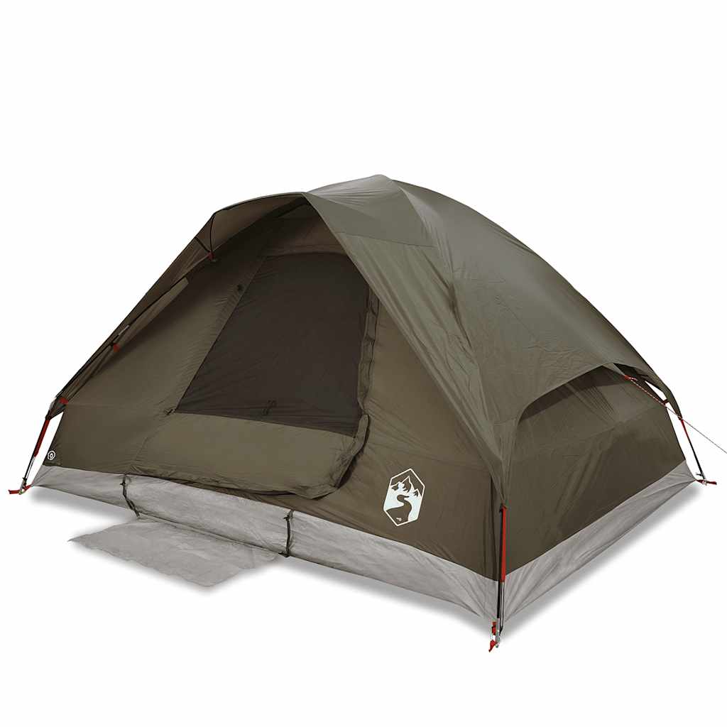 vidaXL Family Tent Dome 6-Person Brown Waterproof