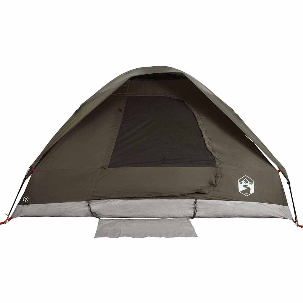 vidaXL Family Tent Dome 6-Person Brown Waterproof