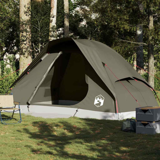 vidaXL Family Tent Dome 6-Person Brown Waterproof