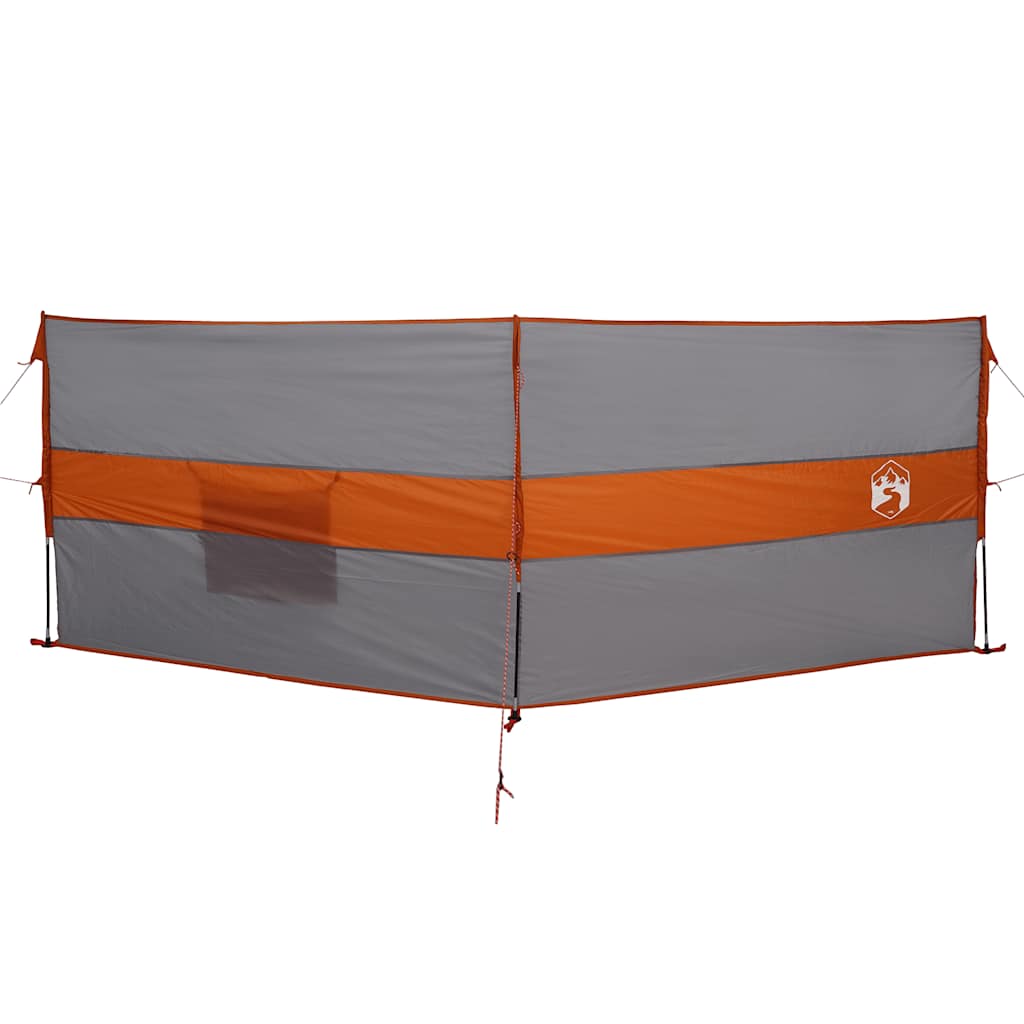 Camping Windbreak Grey and Orange 344x120 cm Waterproof