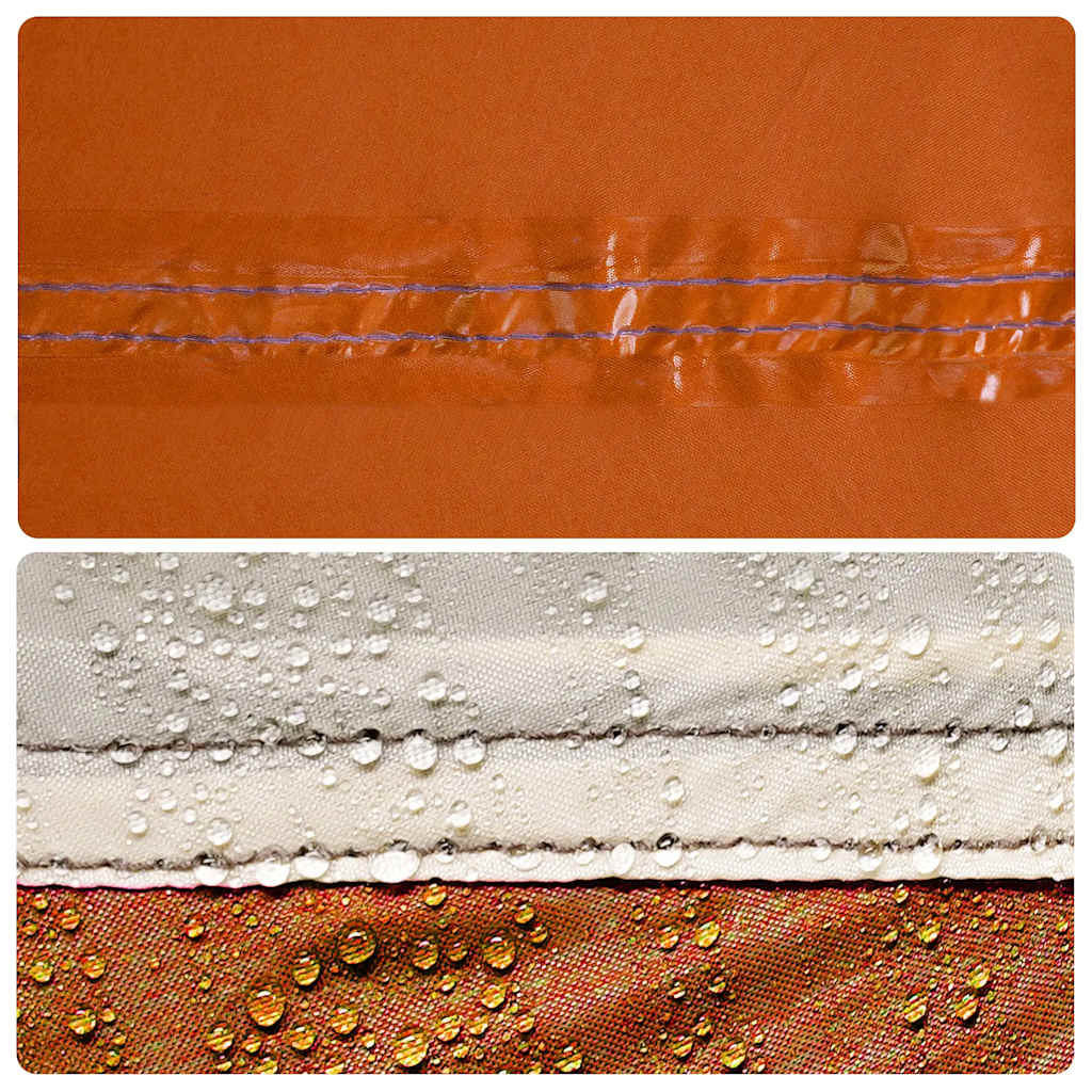 Camping Windbreak Grey and Orange 344x120 cm Waterproof