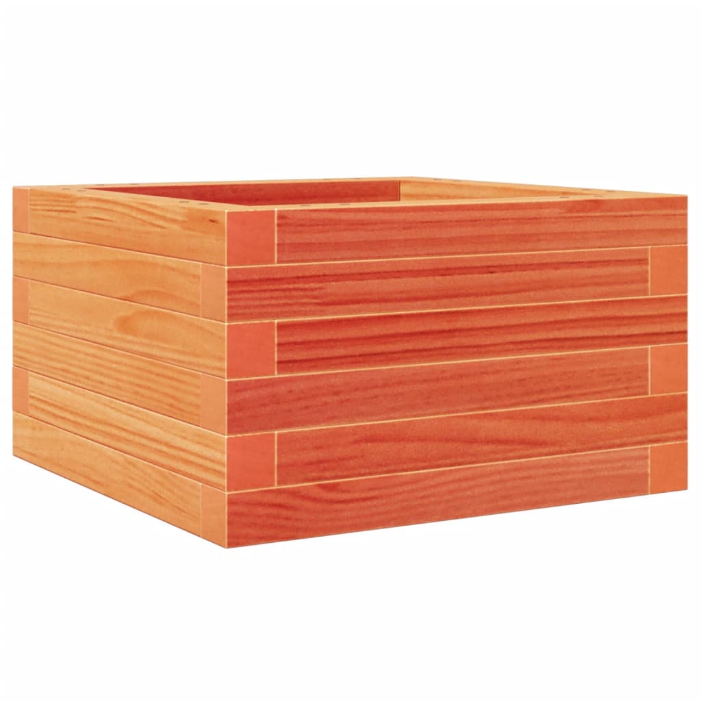 vidaXL Garden Planter Wax Brown 40x40x23 cm Solid Wood Pine