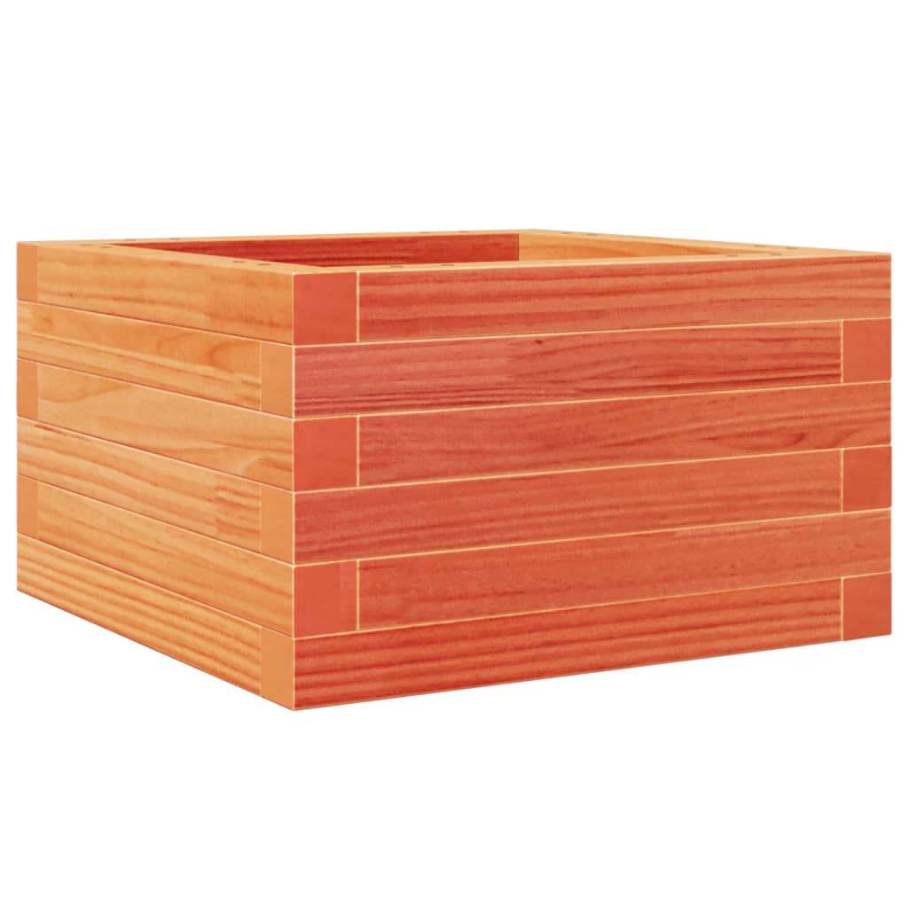 vidaXL Garden Planter Wax Brown 40x40x23 cm Solid Wood Pine