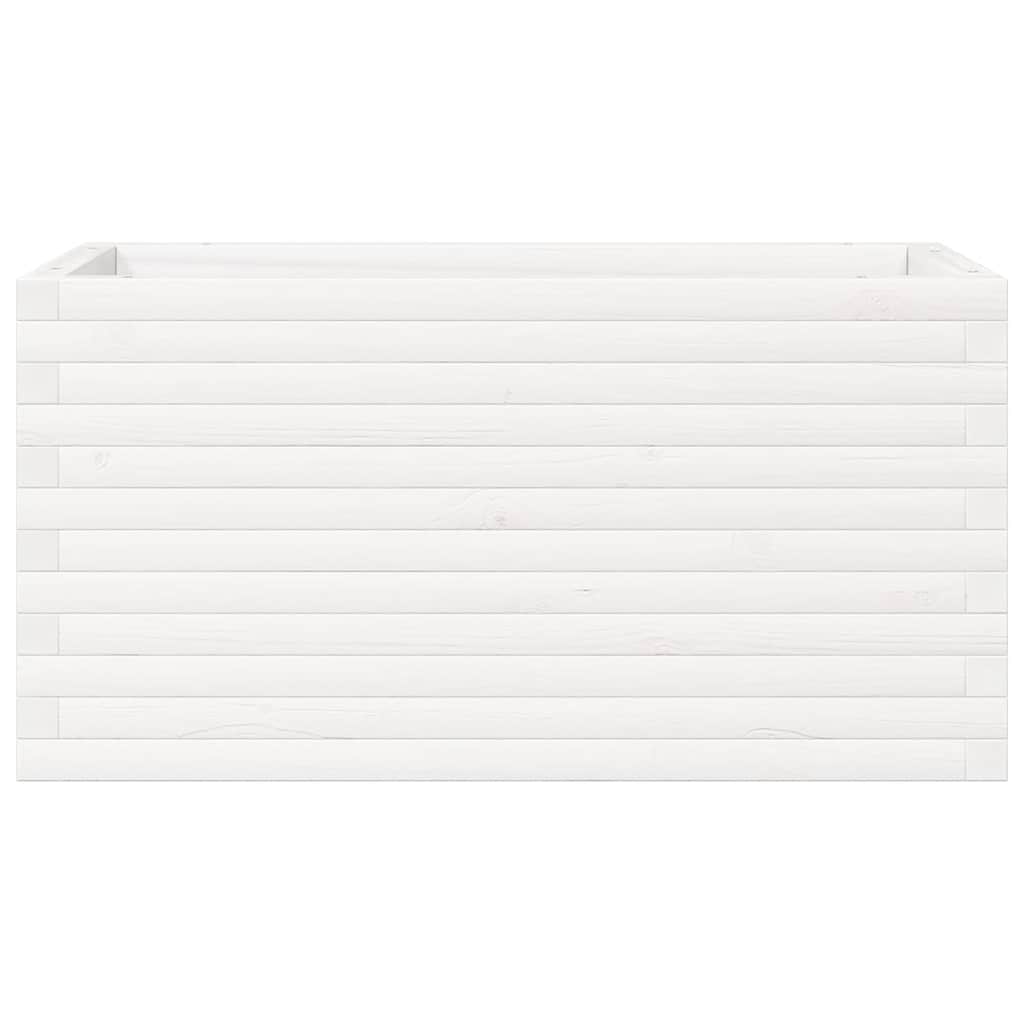 Garden Planter White 90x40x45.5 cm Solid Wood Pine