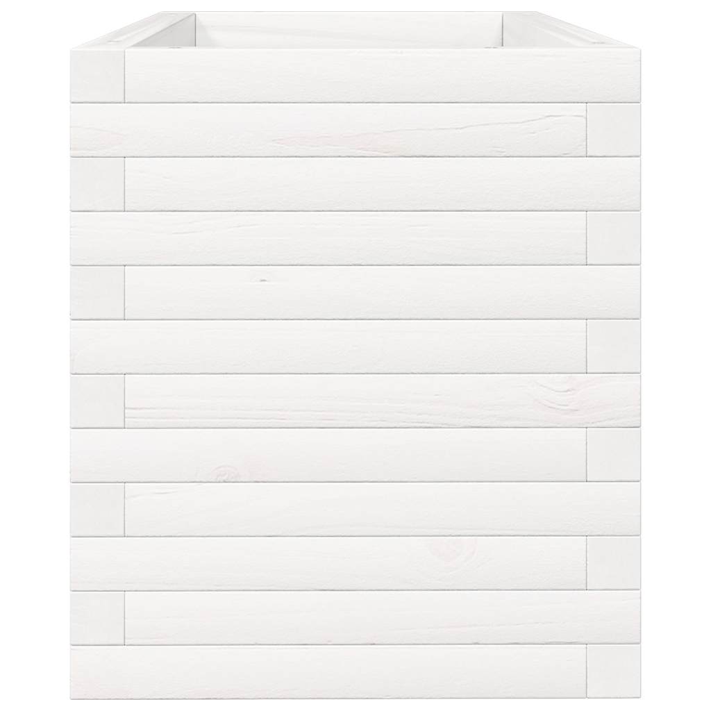 Garden Planter White 90x40x45.5 cm Solid Wood Pine