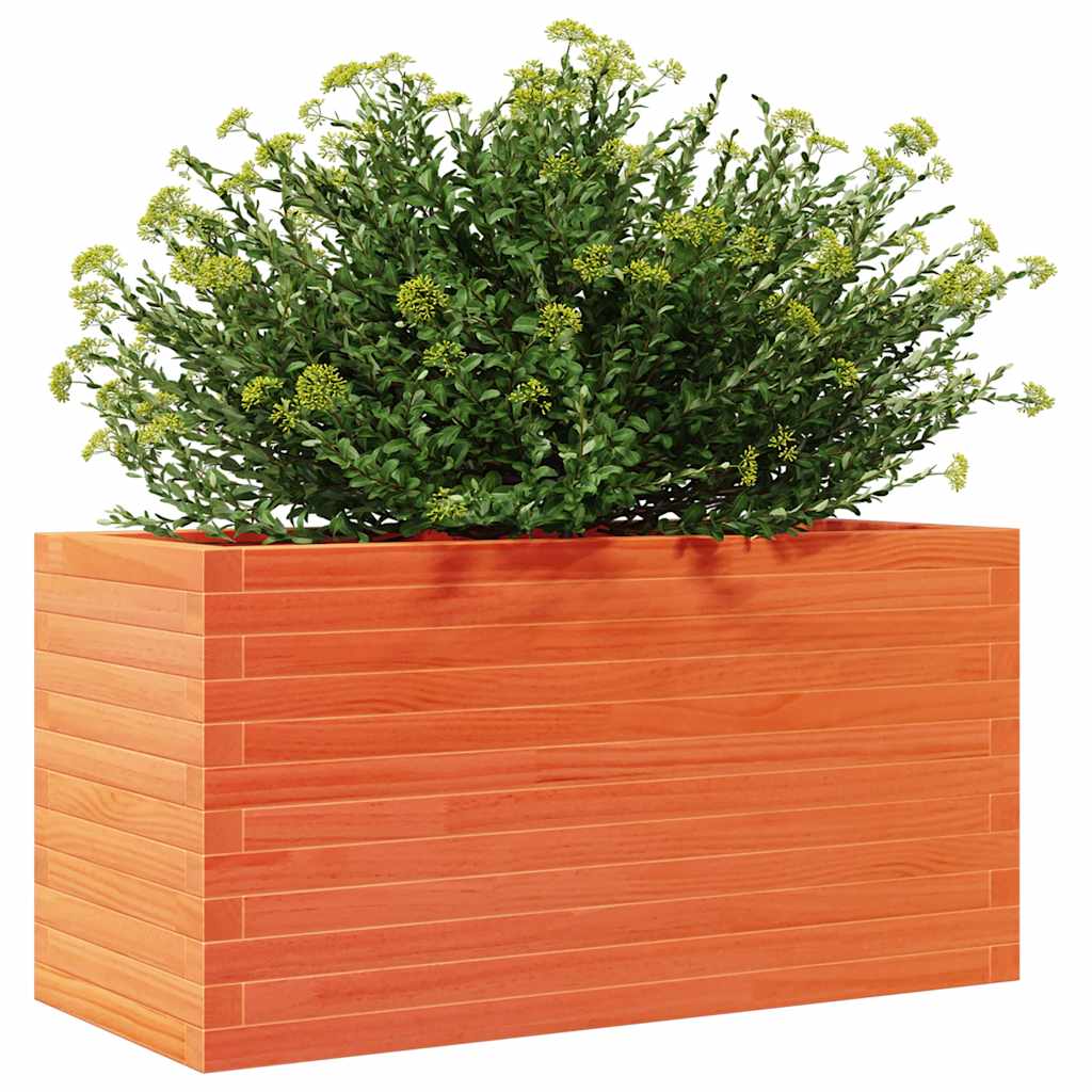 Garden Planter Wax Brown 90x40x45.5 cm Solid Wood Pine