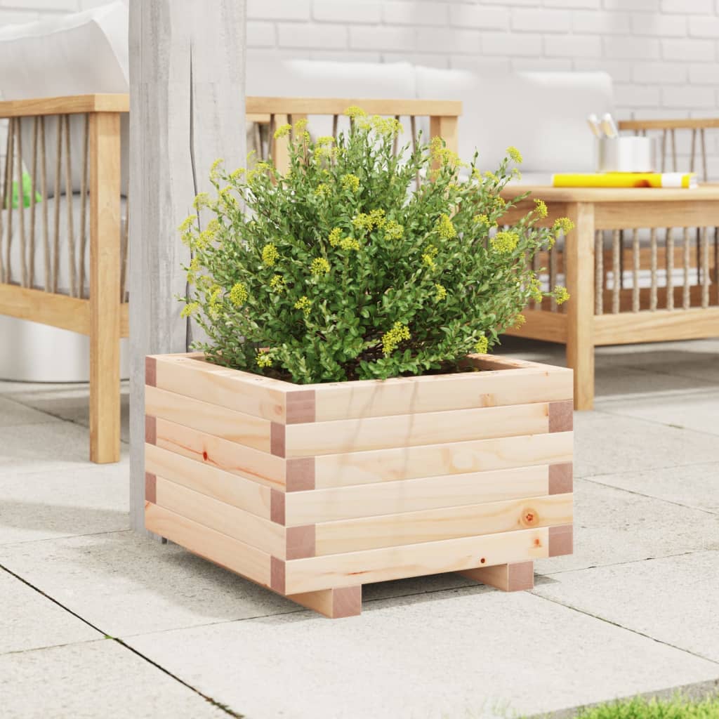 vidaXL Garden Planter 40x40x26.5 cm Solid Wood Pine