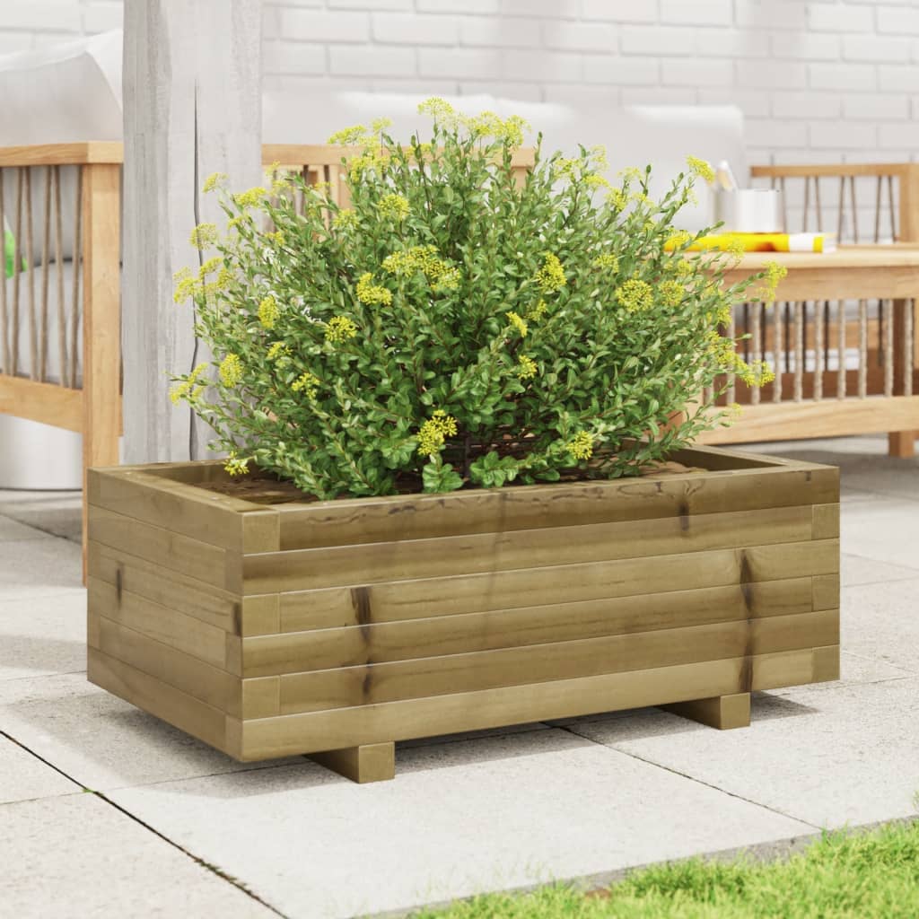 vidaXL Garden Planter 70x40x26.5 cm Impregnated Wood Pine