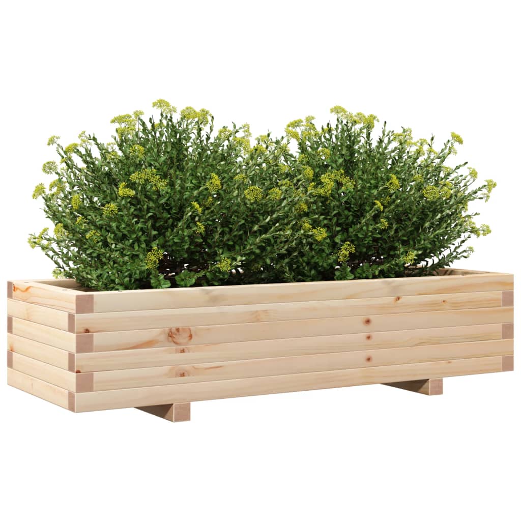 vidaXL Garden Planter 110x40x26.5 cm Solid Wood Pine