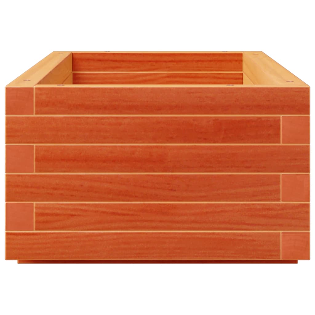Garden Planter Wax Brown 110x40x26.5 cm Solid Wood Pine
