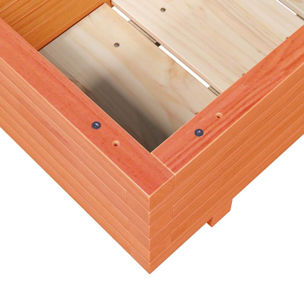 Garden Planter Wax Brown 110x40x26.5 cm Solid Wood Pine
