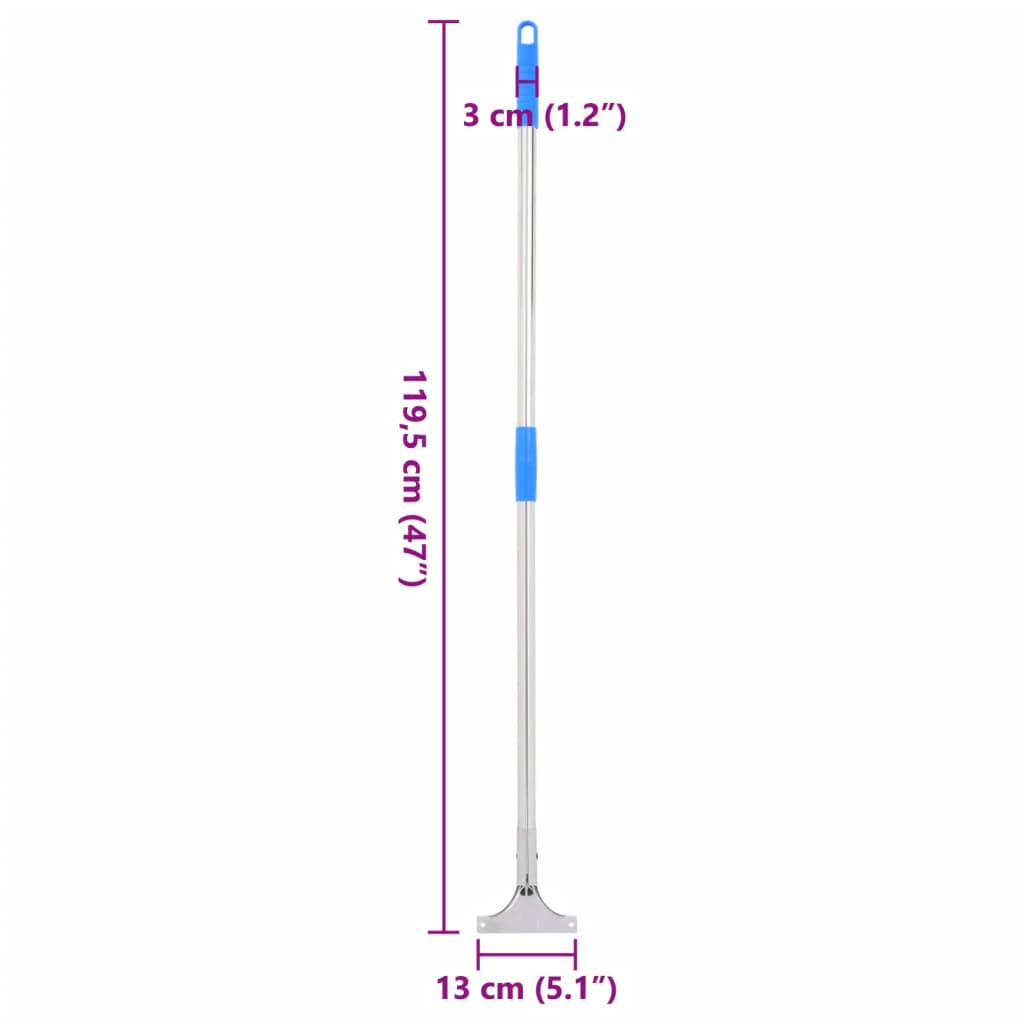 vidaXL Floor Squeegee Handle 119.5 cm Steel and Plastic