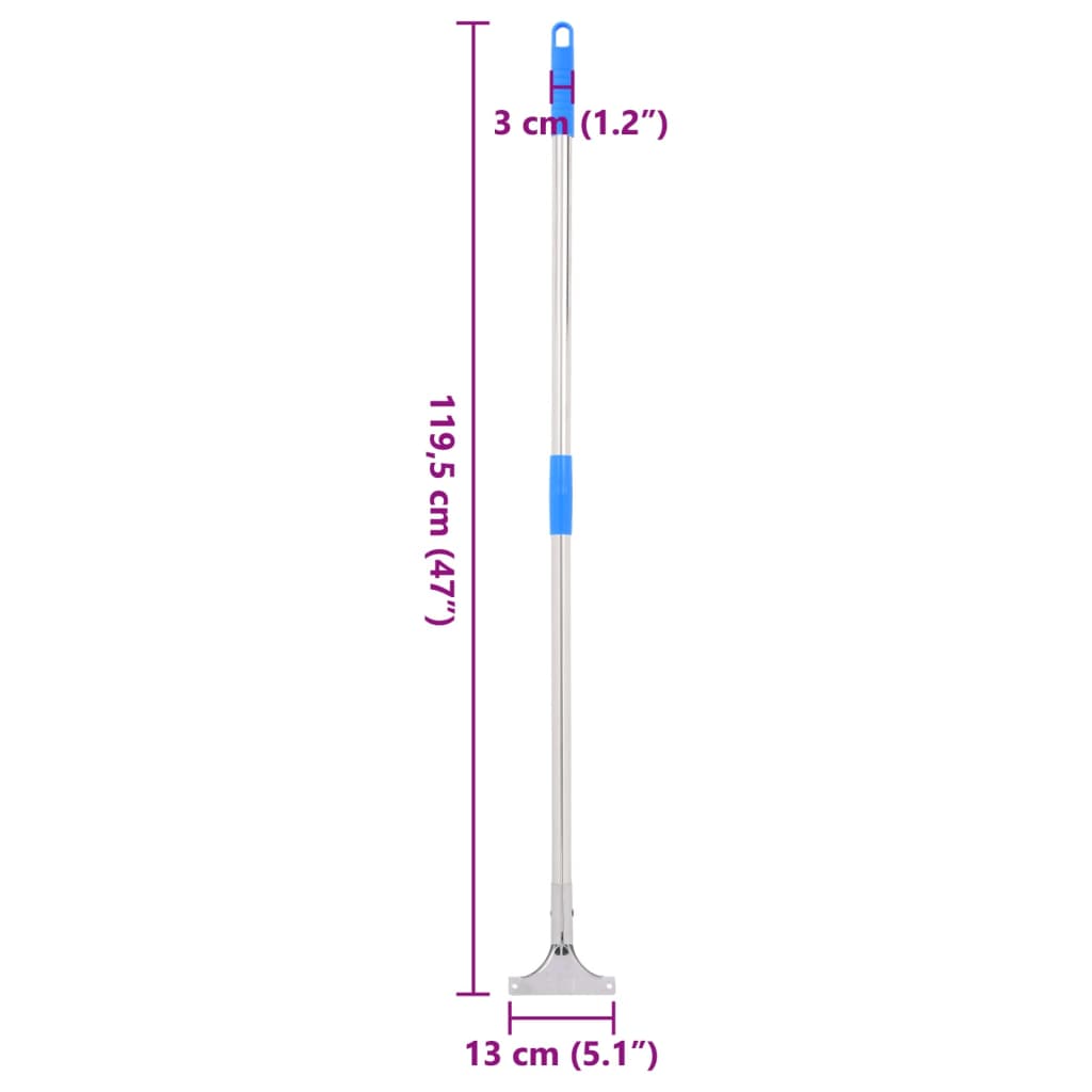 vidaXL Floor Squeegee Handles 5 pcs 119.5 cm Steel and Plastic