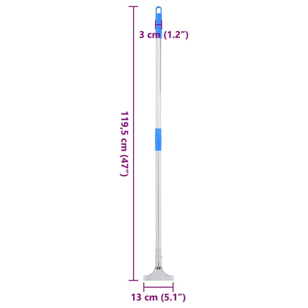 Floor Squeegee Handles 5 pcs 119,5 cm Steel and Plastic