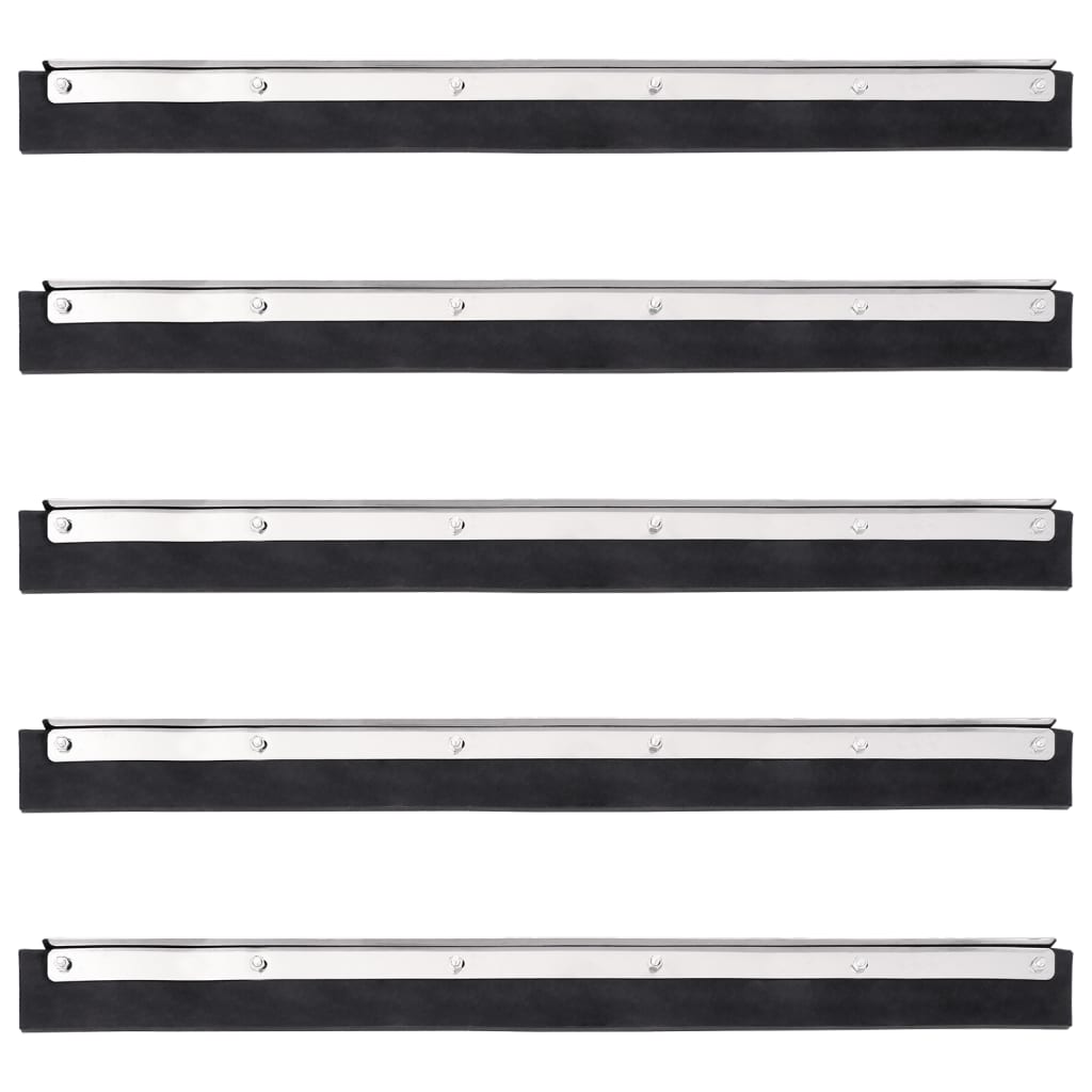 Floor Squeegee Heads 5 pcs 45,5x2x5 cm Steel and Rubber