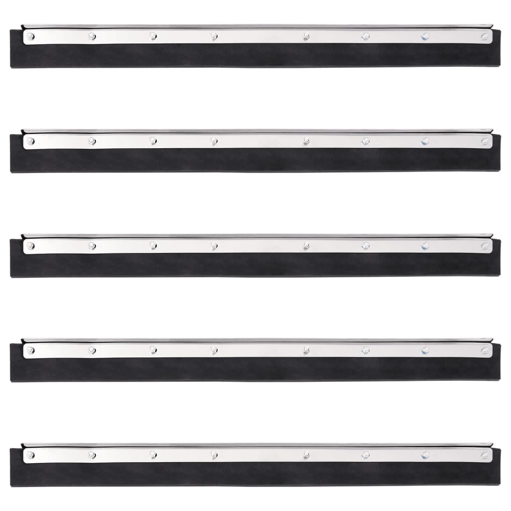 Floor Squeegee Heads 5 pcs 60,5x2x5 cm Steel and Rubber