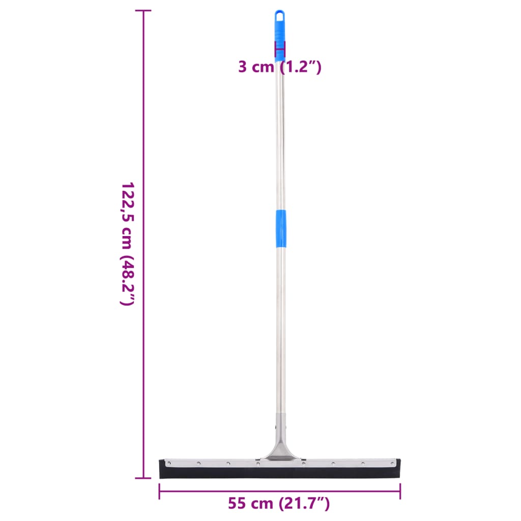 Floor Squeegee 55x122,5 cm Steel and Rubber