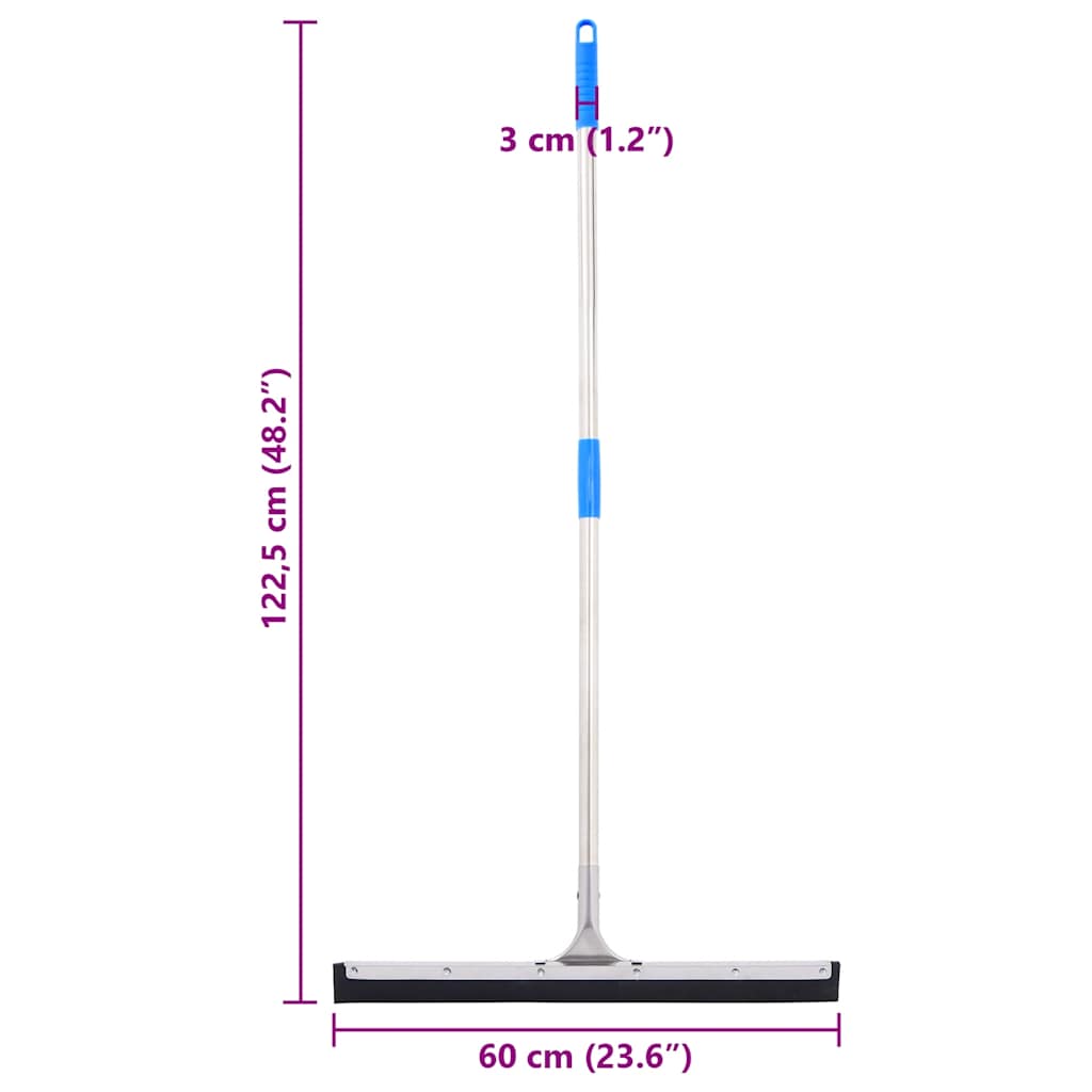 Floor Squeegee 60x122,5 cm Steel and Rubber