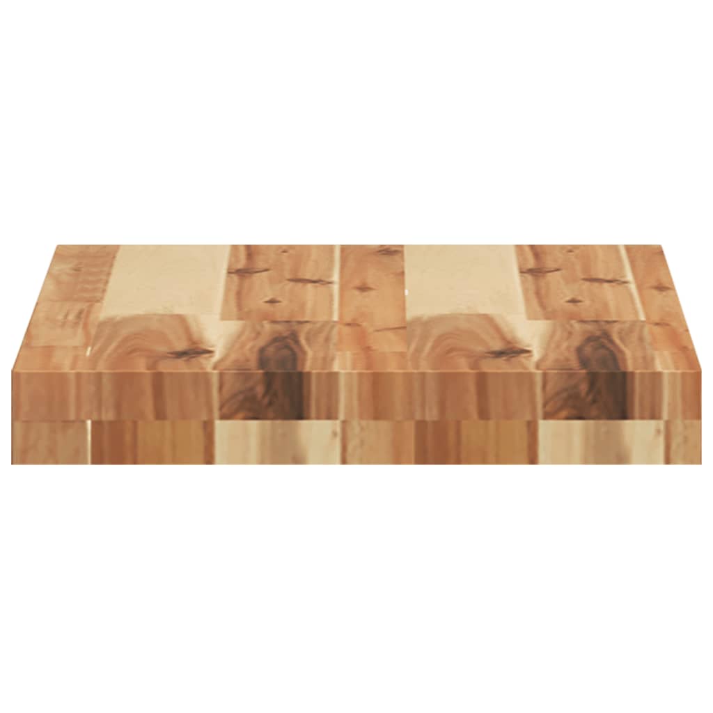 Table Top 40x30x4 cm Rectangular Solid Wood Acacia